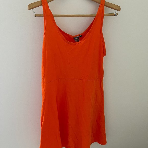 Bright Orange Summer Tank Top Dress - Picture 1 of 2